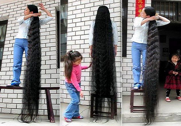 Ксие Квипингт, женщина с самыми длинными волосами