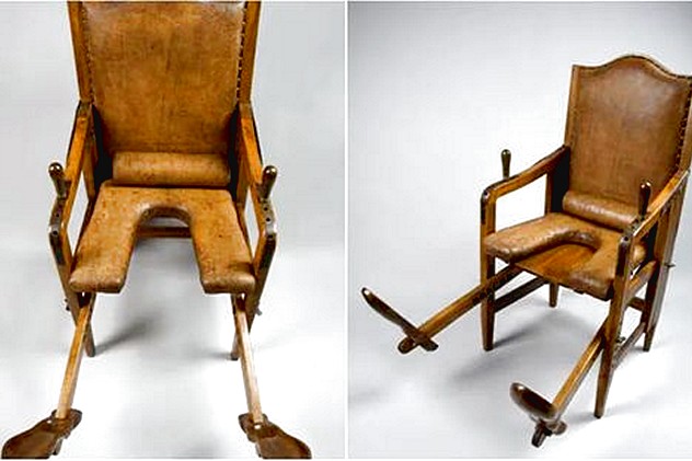 В старину в Древнем Риме рожали на специальных креслах