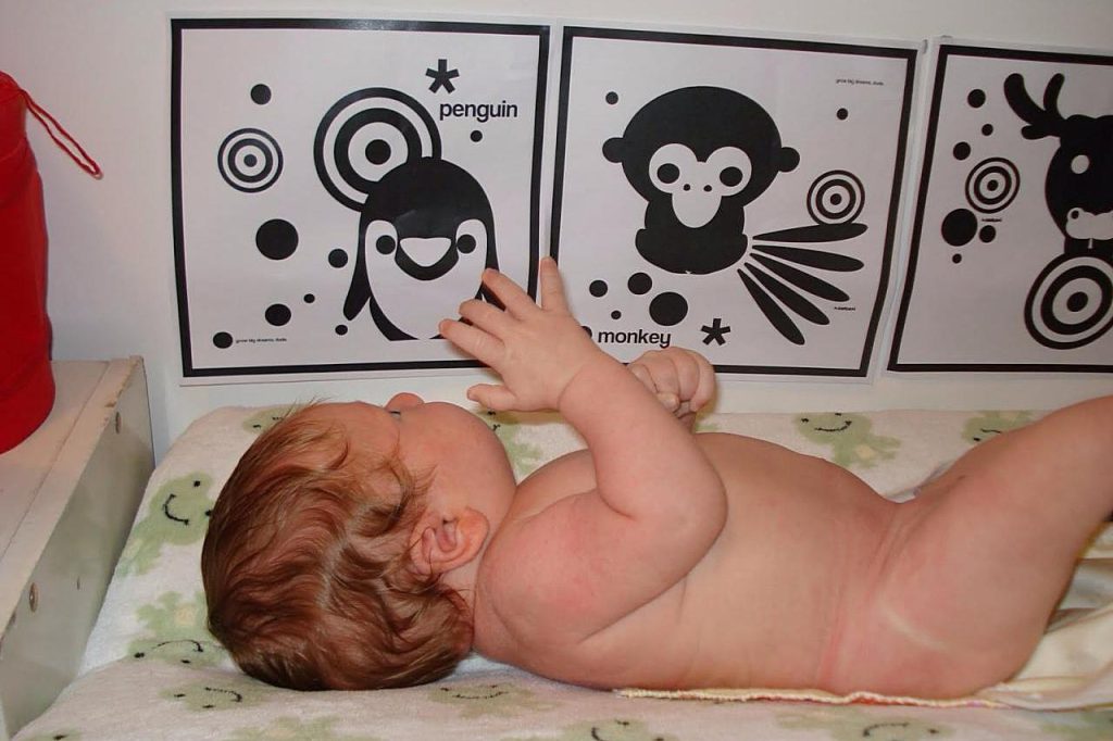 черно белые картинки для новорожденных