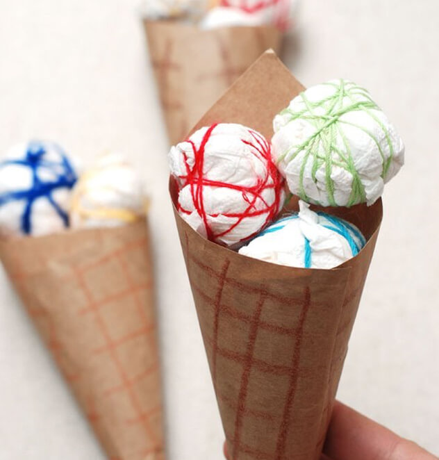 мороженое из бумаги