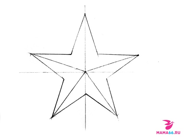 Звезда - рисунок к 23 февраля