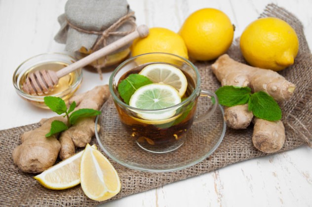 имбирный чай с медом, мятой и лимоном для похудения