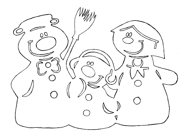 трафареты на окна к новому году снеговики
