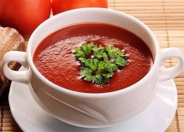 крем-суп из томатов - блюдо, которое можно приготовить за 10 минут