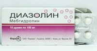 Диазолин - антигистаминный препарат для детей