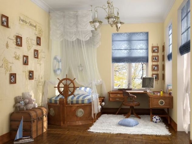 детская комната в морском стиле
