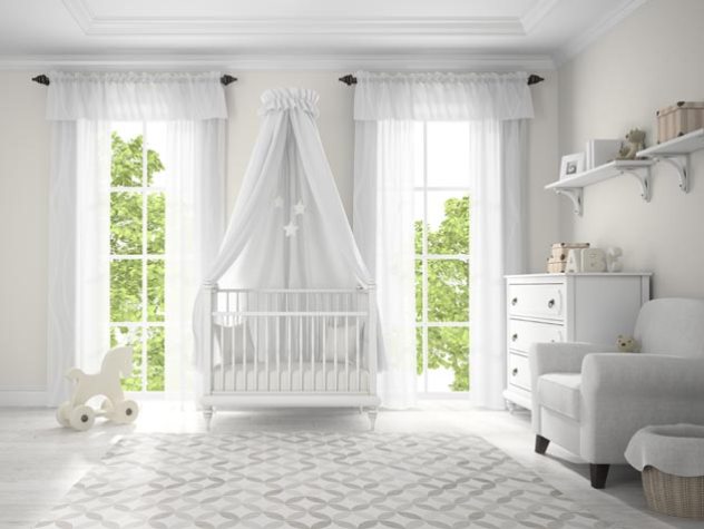 детская комната в белом цвете