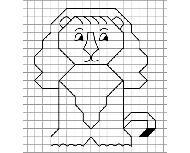 графический диктант лев