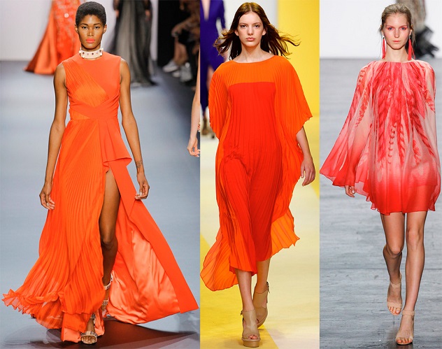 новогодние платья оранжевого цвета